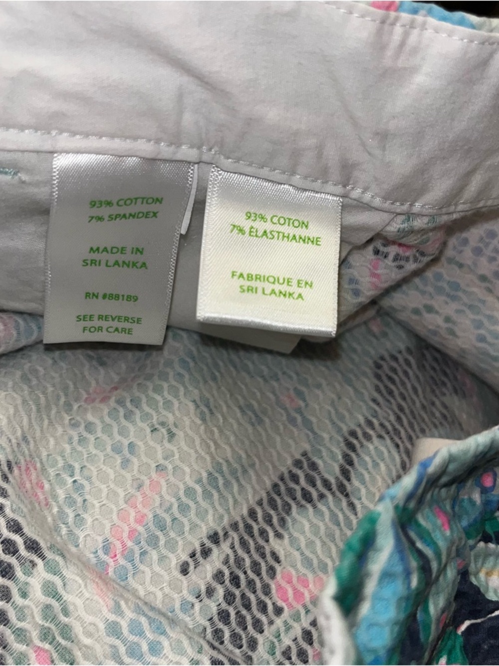 Lilly Pulitzer blue pink 100% cotton summer shorts 12 - Picture 4 of 5